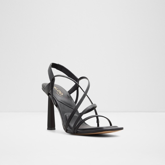 Aldo Black Strappy Heels